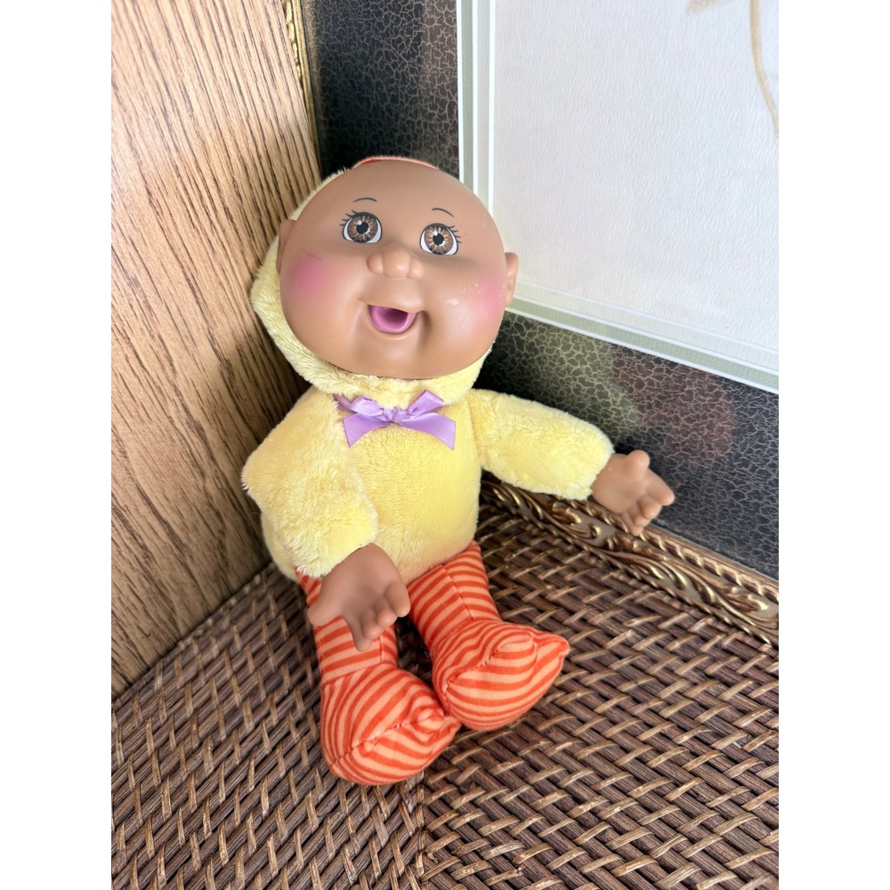 Cabbage Patch Kids Cuties Duckling Plush Baby Doll Yellow Orange Striped CPW0642